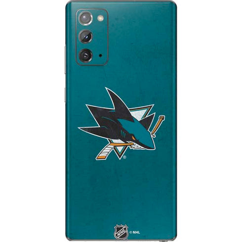 NHL San Jose Sharks Distressed Galaxy Note20 5G Skin