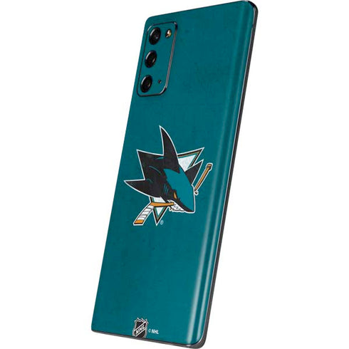 NHL San Jose Sharks Distressed Galaxy Note20 5G Skin