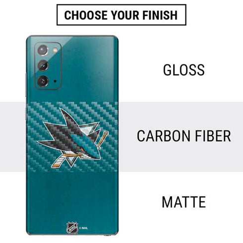 NHL San Jose Sharks Distressed Galaxy Note20 5G Skin