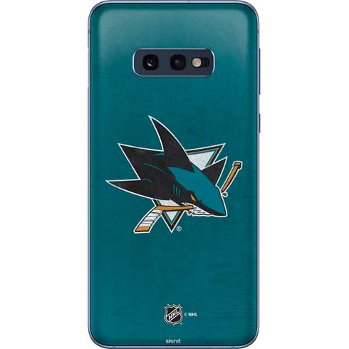 NHL San Jose Sharks Distressed Galaxy S10e Skin