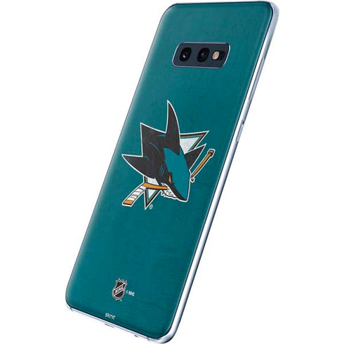 NHL San Jose Sharks Distressed Galaxy S10e Skin