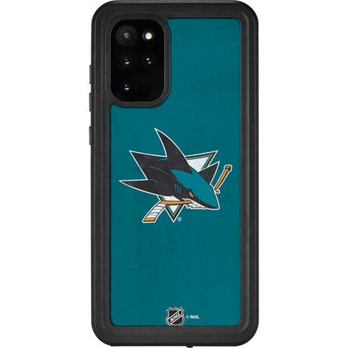 NHL San Jose Sharks Distressed Galaxy S20 Plus Waterproof Case