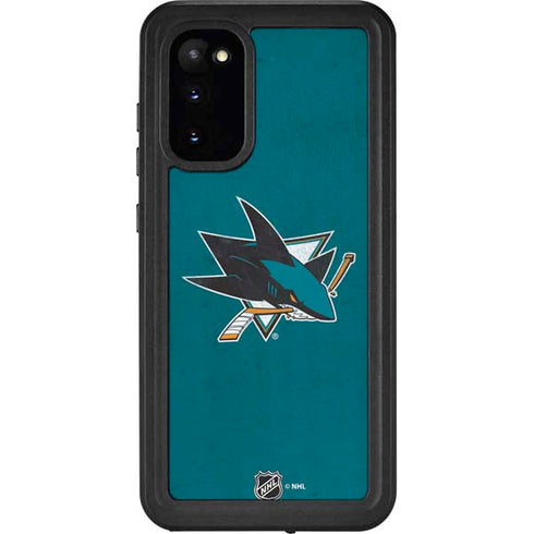 NHL San Jose Sharks Distressed Galaxy S20 Waterproof Case