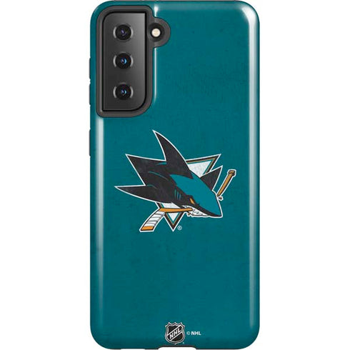 NHL San Jose Sharks Distressed Galaxy S21 5G Pro Case