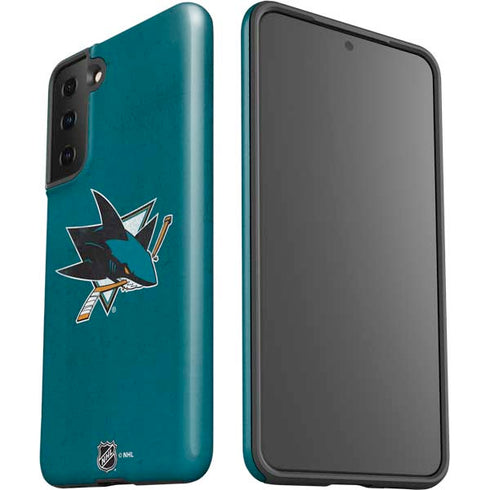 NHL San Jose Sharks Distressed Galaxy S21 FE Pro Case