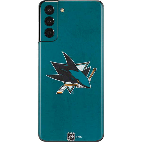 NHL San Jose Sharks Distressed Galaxy S21 Plus 5G Skin