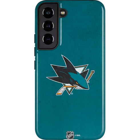 NHL San Jose Sharks Distressed Galaxy S22 Pro Case