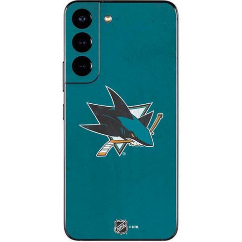 NHL San Jose Sharks Distressed Galaxy S22 Skin