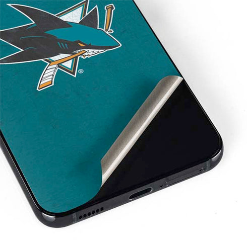 NHL San Jose Sharks Distressed Galaxy S22 Skin
