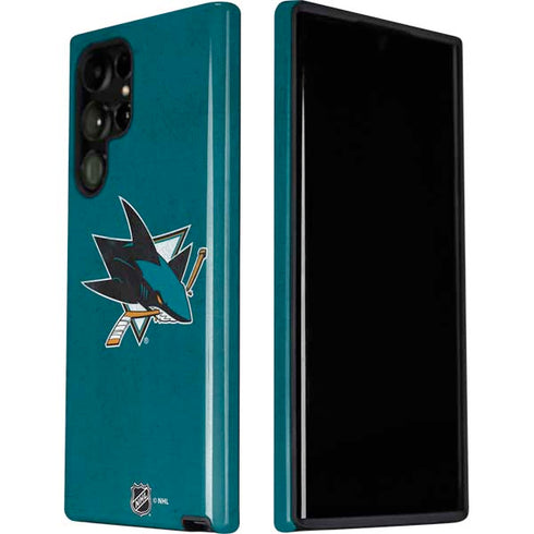 NHL San Jose Sharks Distressed Galaxy S22 Ultra Pro Case