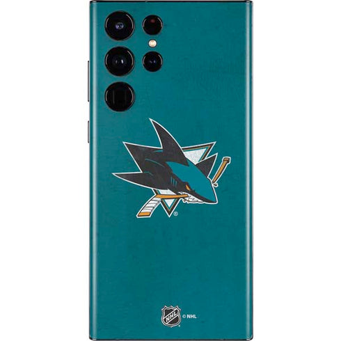 NHL San Jose Sharks Distressed Galaxy S22 Ultra Skin