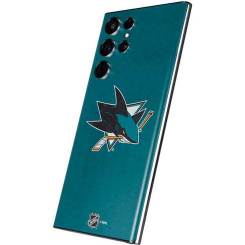 NHL San Jose Sharks Distressed Galaxy S22 Ultra Skin