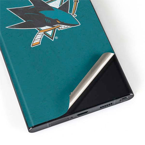 NHL San Jose Sharks Distressed Galaxy S22 Ultra Skin