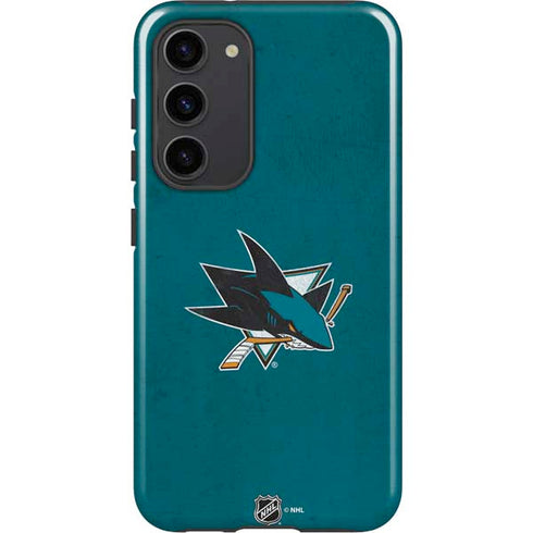 NHL San Jose Sharks Distressed Galaxy S23 Plus Pro Case