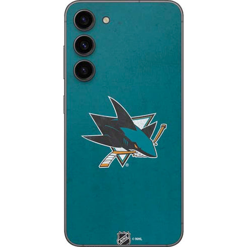 NHL San Jose Sharks Distressed Galaxy S23 Plus Skin