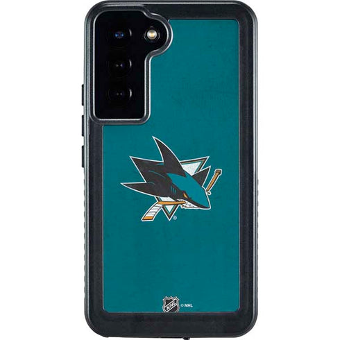 NHL San Jose Sharks Distressed Galaxy S23 Plus Waterproof Case