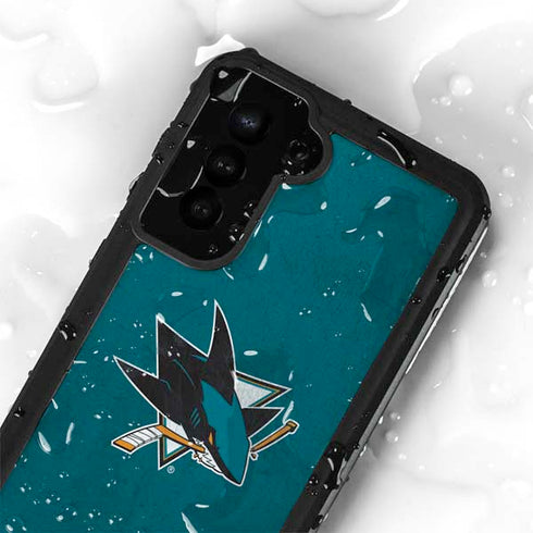NHL San Jose Sharks Distressed Galaxy S23 Plus Waterproof Case