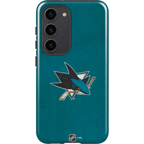 NHL San Jose Sharks Distressed Galaxy S23 Pro Case