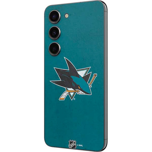 NHL San Jose Sharks Distressed Galaxy S23 Skin