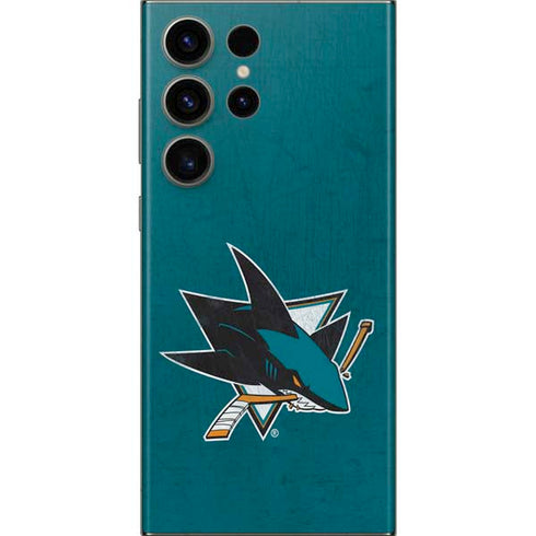 NHL San Jose Sharks Distressed Galaxy S23 Ultra Skin