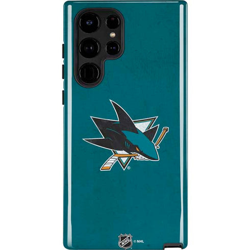 NHL San Jose Sharks Distressed Galaxy S24 Ultra Impact Case