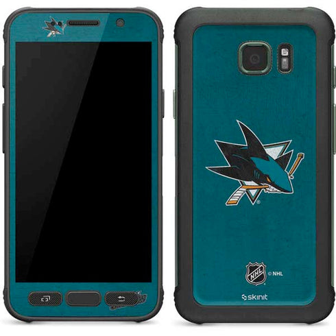 NHL San Jose Sharks Distressed Galaxy S7 Active Skin