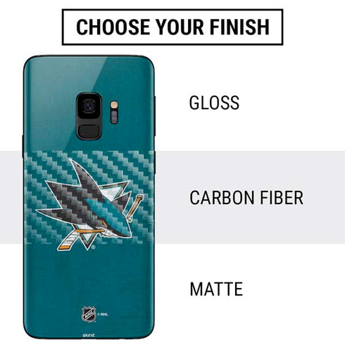 NHL San Jose Sharks Distressed Galaxy S9 Skin