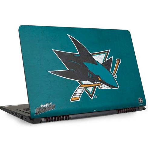 NHL San Jose Sharks Distressed Dell Inspiron Skin