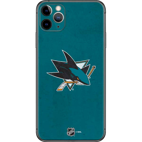 NHL San Jose Sharks Distressed iPhone 11 Pro Max Skin