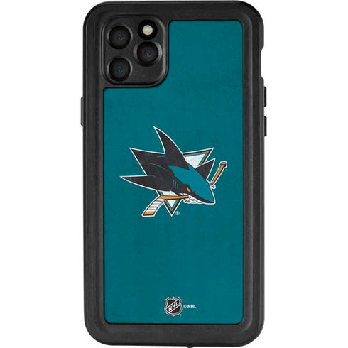 NHL San Jose Sharks Distressed iPhone 11 Pro Max Waterproof Case
