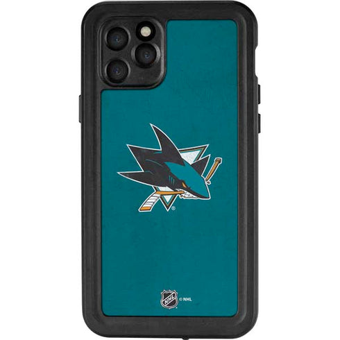 NHL San Jose Sharks Distressed iPhone 11 Pro Waterproof Case