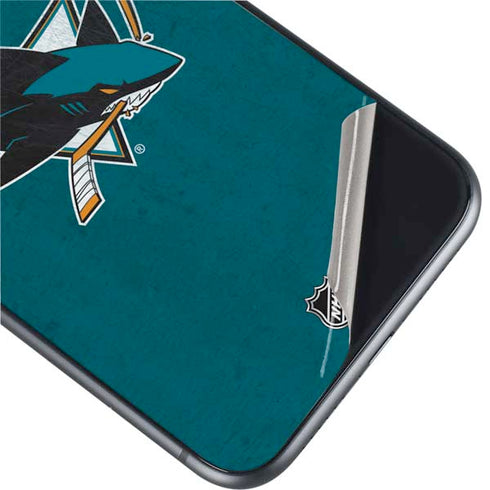 NHL San Jose Sharks Distressed iPhone 11 Skin