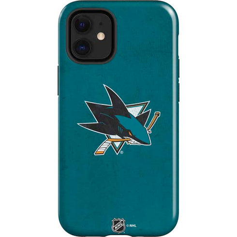 NHL San Jose Sharks Distressed iPhone 12 Mini Impact Case