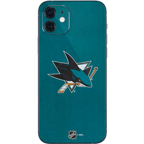 NHL San Jose Sharks Distressed iPhone 12 Mini Skin