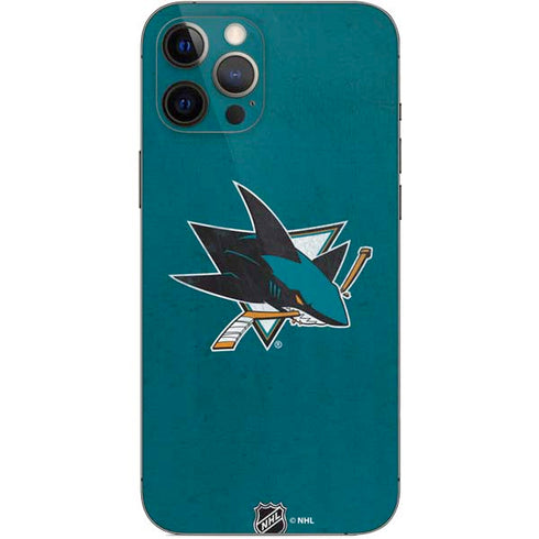 NHL San Jose Sharks Distressed iPhone 12 Pro Max Skin