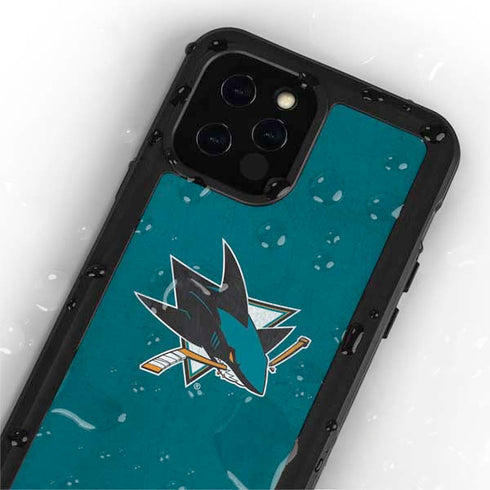 NHL San Jose Sharks Distressed iPhone 12 Pro Waterproof Case