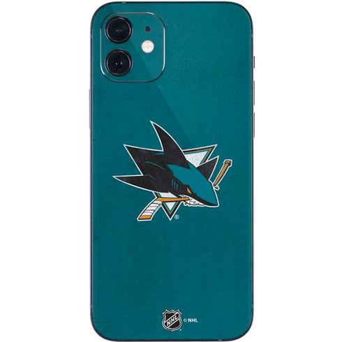 NHL San Jose Sharks Distressed iPhone 12 Skin