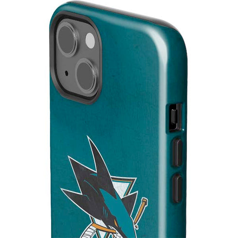 NHL San Jose Sharks Distressed iPhone 13 Impact Case