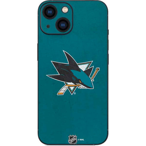 NHL San Jose Sharks Distressed iPhone 13 Mini Skin