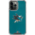 NHL San Jose Sharks Distressed iPhone 13 Pro Max Clear Case