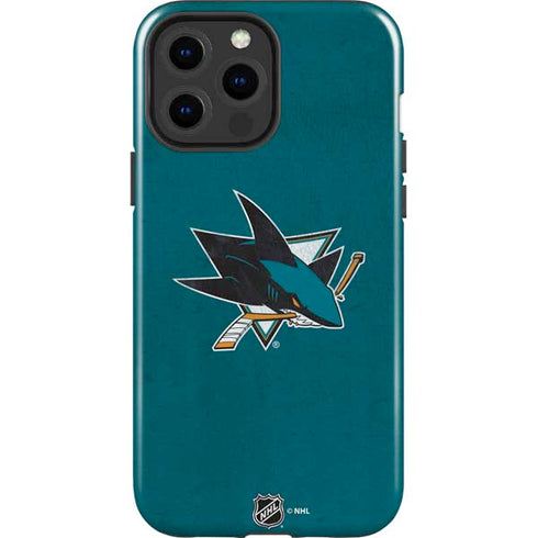 NHL San Jose Sharks Distressed iPhone 13 Pro Max Impact Case