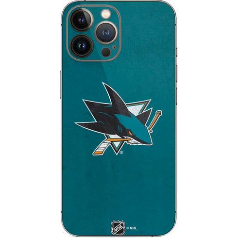 NHL San Jose Sharks Distressed iPhone 13 Pro Max Skin