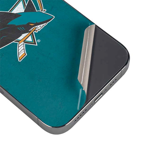 NHL San Jose Sharks Distressed iPhone 13 Pro Max Skin
