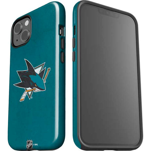 NHL San Jose Sharks Distressed iPhone 14 Plus Impact Case