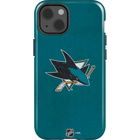 NHL San Jose Sharks Distressed iPhone 14 Impact Case