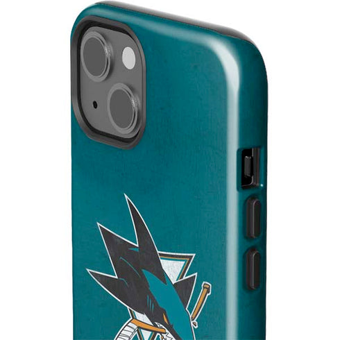 NHL San Jose Sharks Distressed iPhone 14 Impact Case