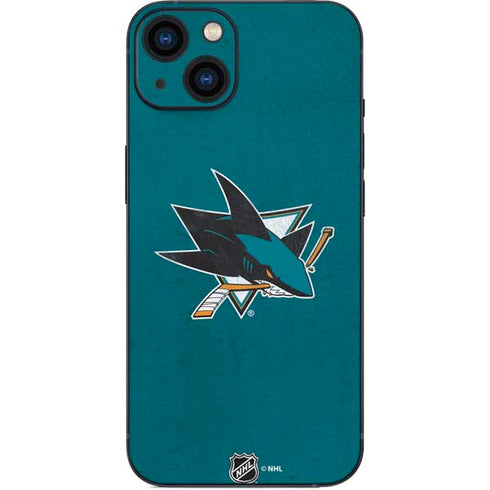 NHL San Jose Sharks Distressed iPhone 15 Plus Skin