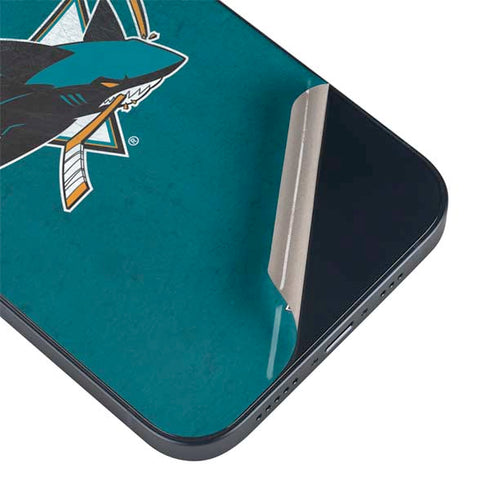 NHL San Jose Sharks Distressed iPhone 14 Plus Skin
