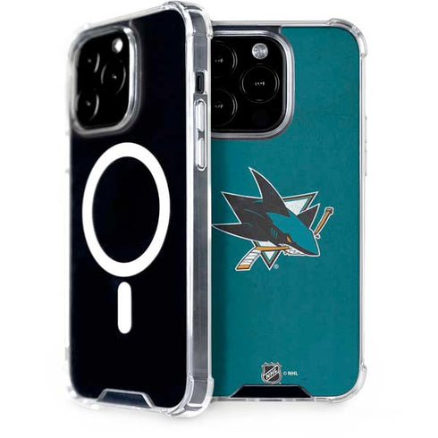 NHL San Jose Sharks Distressed iPhone 14 Pro MagSafe Case