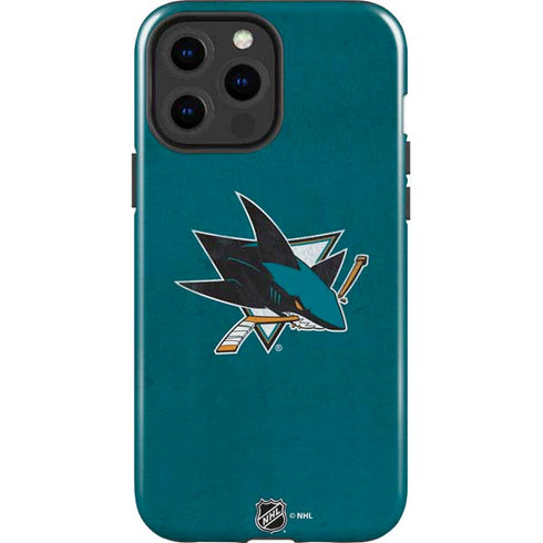 NHL San Jose Sharks Distressed iPhone 15 Pro Max Impact Case